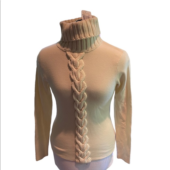 Michael Kors Sweaters - Michael Kors Ivory Turtleneck Sweater Cable Knit NWT Size Smaill
